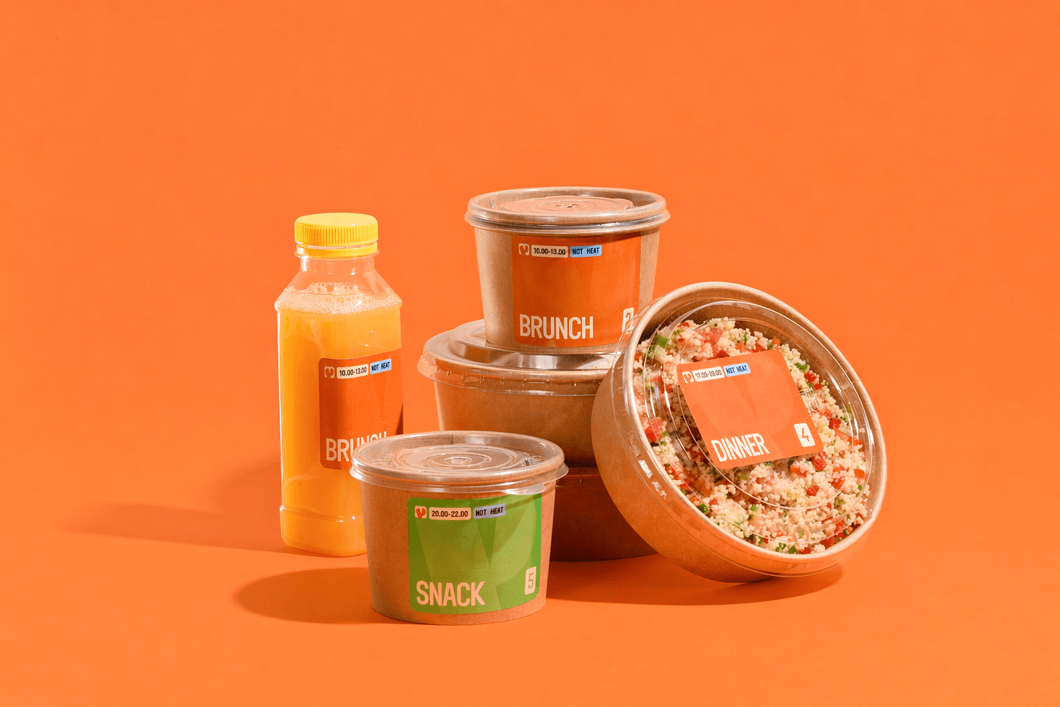 Portioned ProfitFood meals with calculated calories