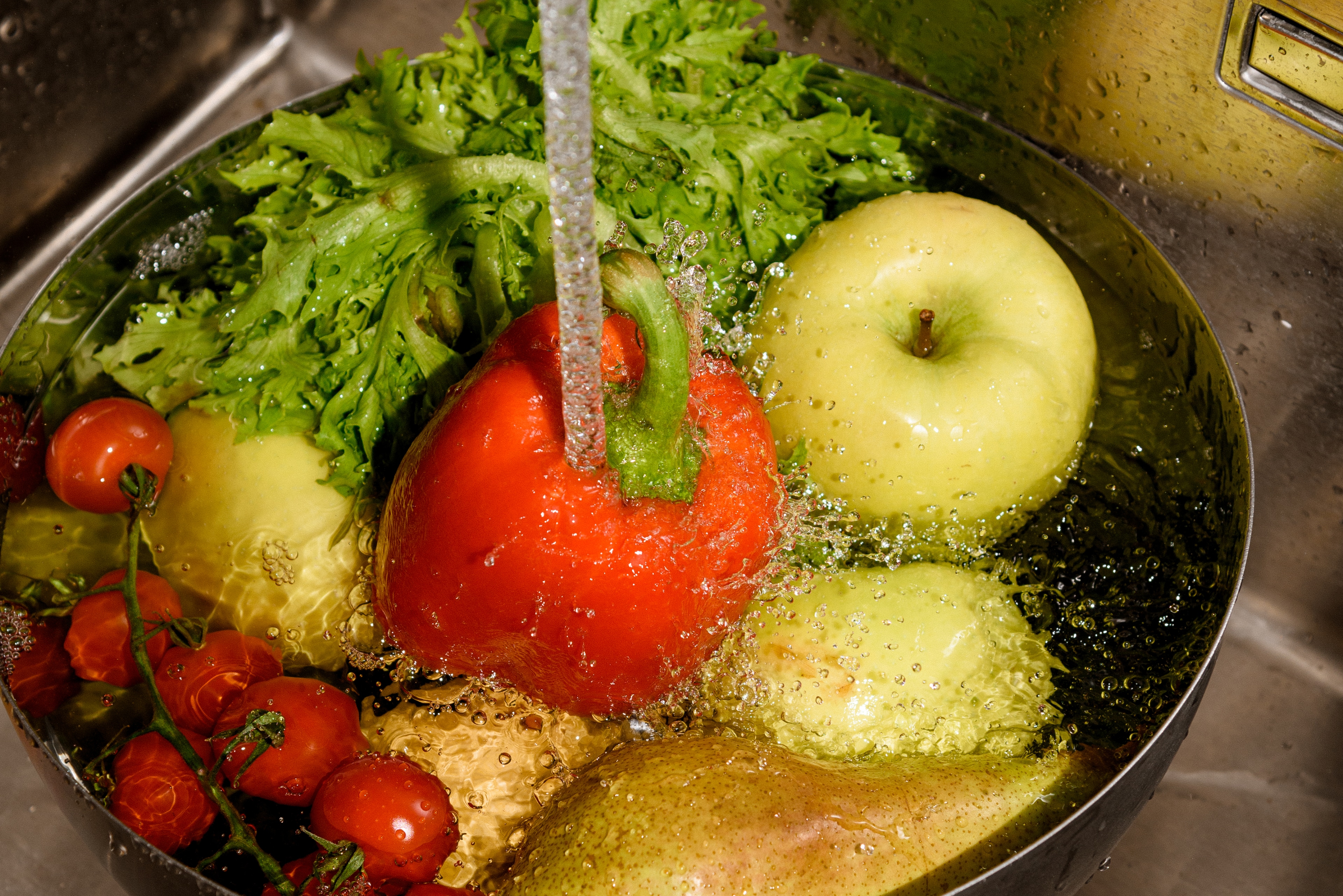 Fresh ingredients prepared for the daily meal plan