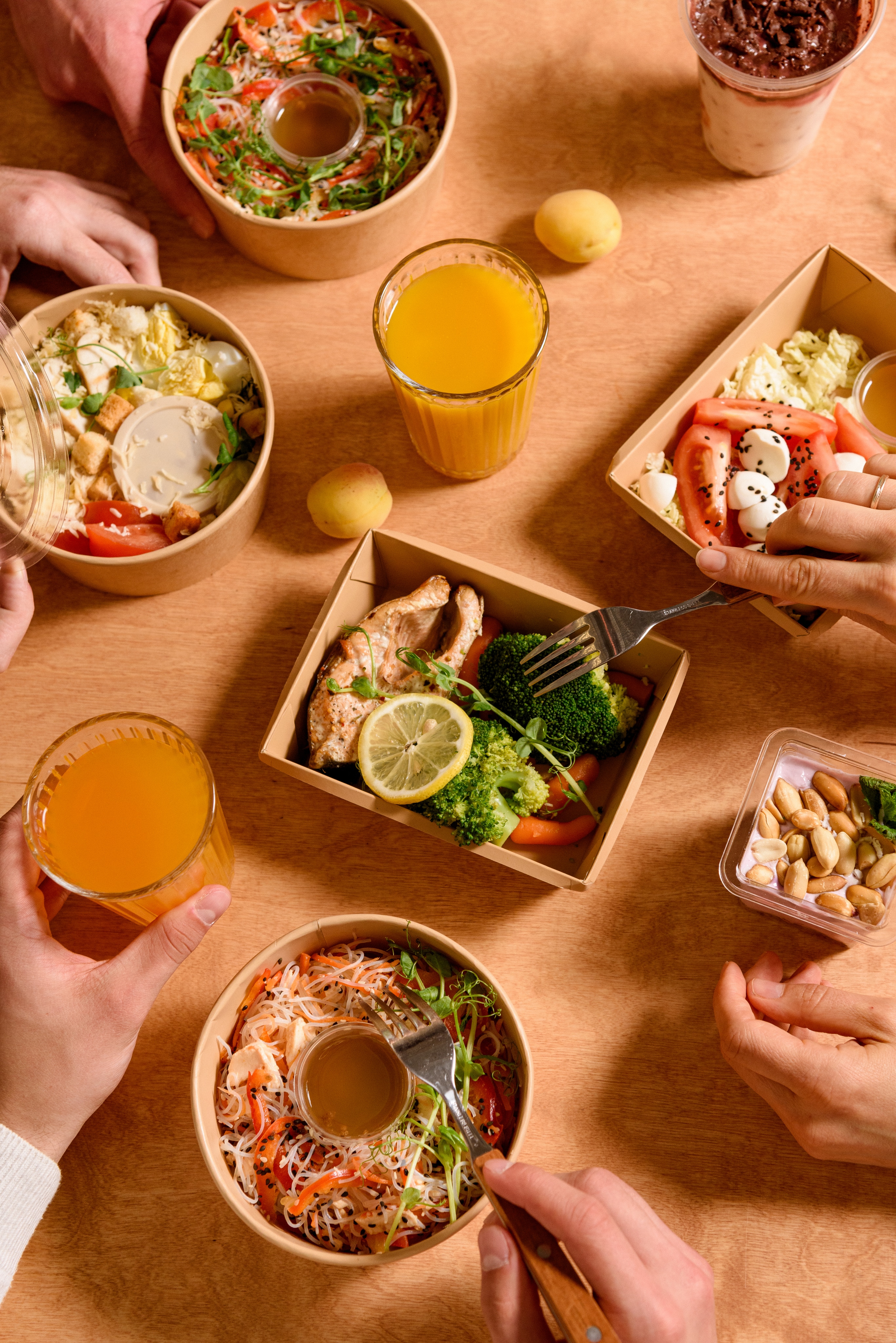 A varied selection of fresh ProfitFood dishes